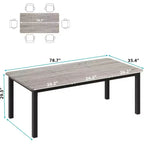 Grand bureau d'ordinateur de 199,9 cm, grande station de travail de bureau industrielle pour 2 personnes, large table d'étude/écriture, bureaux d'ordinateur portable de style moderne pour bureau à domicile