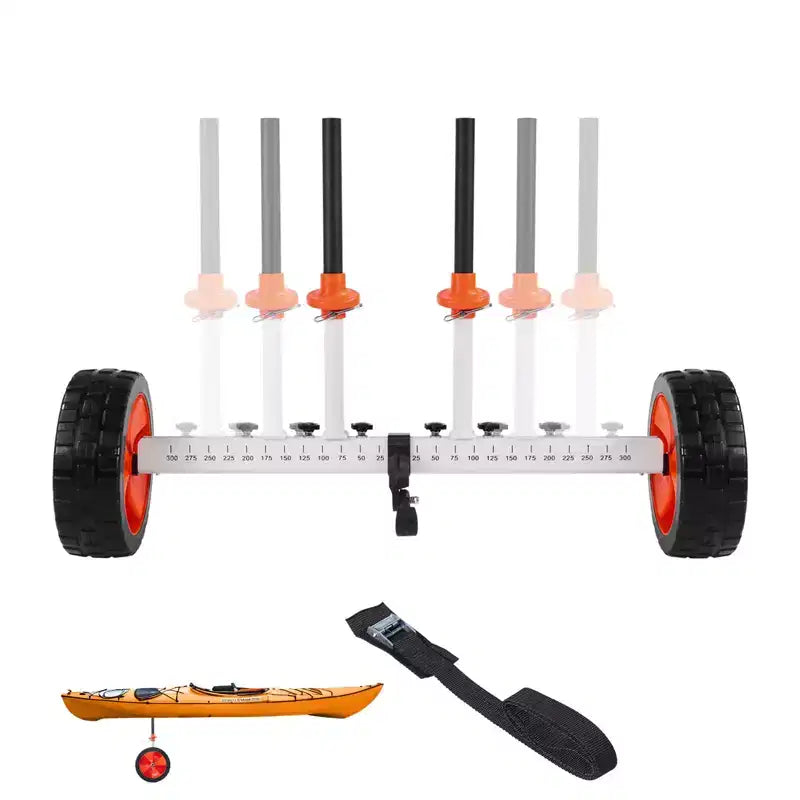 VEVOR Kayak Cart, 230 lbs Load Capacity, Canoe Cart Dolly with 10-inch Solid PU Tires & Kickstand, Assembles & Disassembles Within Seconds,Multicolor