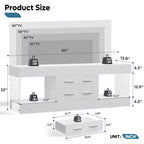 Meuble TV de 55,88 cm de haut avec étagères de rangement et tiroirs, meuble de console multimédia de jeu LED de 152,4 cm pour téléviseurs 32/43/55/65