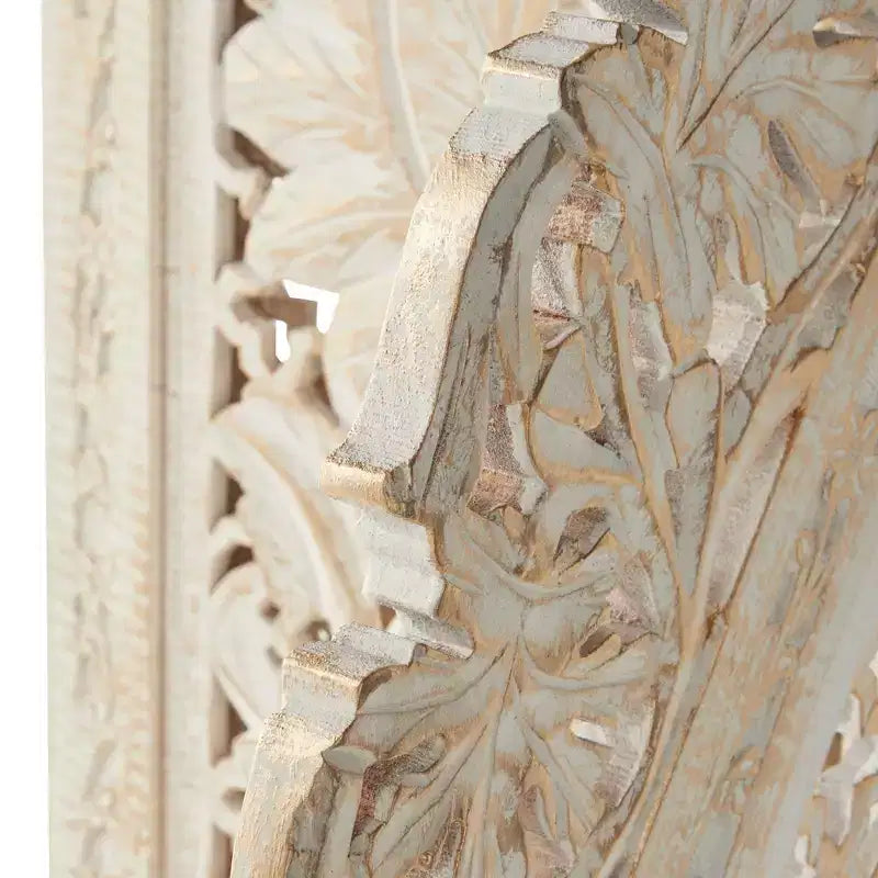 Paravent blanc éclectique en bois – Olivia & May