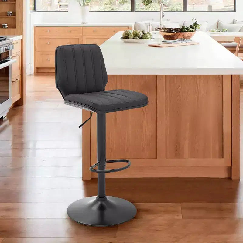 Tabouret de bar réglable Sabine en similicuir