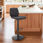 Tabouret de bar réglable Sabine en similicuir