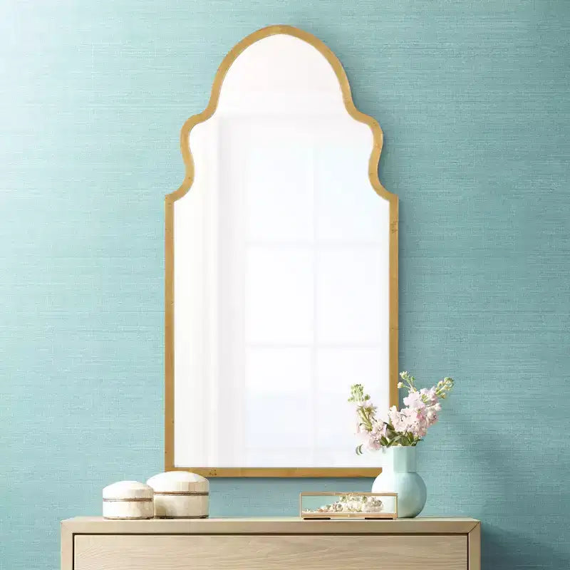 Miroir mural Cooper Classics Lincoln avec feuilles d'or, 20 x 37 3/4 po